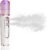 withthesun Nano Facial Mister, Cool Mist Face Steamer with 2 Spray Nozzle, USB Rechargeable, Visual Water Tank, Nano Mister for Eyelash Extensions, Skin Care, Daily Makeup, Deep Hydrating-Pink