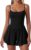 Ekouaer Womens Summer Sleeveless Workout Rompers Athletic Jumpsuit Double Lined Shorts One Piece Gym Yoga Clothes XS-XL