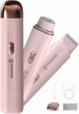 Bikini Trimmer for Women, Waterproof Electric Bikini Shaver Cordless Recharge Razors for Women for Leg Bikini Area Face Armpit & Body Trimming, Ideal Gifts for Ladies – Pink