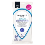 Summer’s Eve Ultimate Odor Protection Daily Feminine Wipes, Gentle pH-Balanced Formula with Boric Acid Cleanses & Removes Vaginal Odor, Resealable Pack, 32 Body Wipes