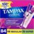 Tampax Radiant Tampons for Women Multipack, with LeakGuard Braid, Regular/Super Absorbency, Unscented, 84 Count (3 Packs of 28), Packaging May Vary