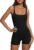 AUTOMET Womens Flattering Shaping Slimming Jumpsuit Supportive Stretchy Soft Romper for Workout Vacation Summer Outfits 2026