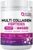 NATURE TARGET Multi Collagen Peptides Powder – Type I, II, III, V, X – Hydrolyzed Collagen Peptides with Vitamin C Hyaluronic Acid, Supports Skin Hair Nail & Joint, Grass-Fed, Non-GMO, 35 Servings