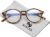 HJSTES Vintage Blue Light Glasses for Women Men Round Bluelight Blocking Glasses Thick TR90 Frame Eyeglasses