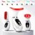 3-in-1 Facial Massager for Face Neck and Scalp,7-Color LED Light Heating and Vibration,3 Interchangeable Massage Heads,Rechargeable Face and Neck Massager,Skin Care Beauty Gift for Women Men