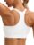 MathCat Seamless Ribbed Sports Bra for Women, Racerback Removable Padded Wireless Scoop Neck Workout Top for Yoga Pilates