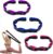 3 Pack Yoga Stretch Strap with Loops, Numbered Resistance Bands for Flexibility, 8-Section Elastic Exercise Bands for Pilates, Dance, Gymnastics & Warm Up (Blue, Purple, Rose Red)