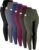 LZYVOO Leggings with Pockets for Women, 6 Packs Soft High Waisted Tummy Control Workout Yoga Pants
