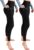 Leafigure 2 Pack Leggings with Pockets for Women, High Waisted Soft Leggings for Yoga Gym