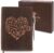 moonster Refillable Leather Journal Embossed Heart Shape Cover Design Journals with Pen – Milled A5 Leather Journal Lined Paper – Journals for Women – Vintage Journal – 320 Pages