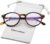 Gleyemor Blue Light Glasses for Men Women, Vintage Round Frame Computer Eyeglasses