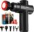 LEERCON Massage Gun with Heat, Deep Tissue Back Massager Gun for Pain Relief, Mini Handheld Percussion Massage Gun with 5 Heads and 6 Speeds – Ideal Gifts for Men Women Dad Mom Him Her, Black