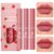 3Pcs Matte Lipstick for Women, Rose Red Nude Liquid Lipstick Makeup, Long Lasting High Impact Color, Velvet Air Moisture Smooth Crayon Lip Stain, Non-Stick Cup Waterproof Lip Gloss, Up to 24H Wear