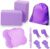 2 Yoga Blocks Supportive Accessories including 2 Knee Pads, 2 With Strap To Put Less Weight On Wrists, 1 Muscle Massage Roller, 2 Pair of Non-Slip Pilates Socks, 1 GYM Bag, Durable Versatile Yoga Brick Exercise Set of 10