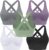 Evercute Sports Bras for Women Padded Medium Support Criss Cross Strappy Bra Seamless High Impact Yoga Exercise Athletic Bras