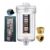 2 Micron ACF Washing Machine Water Filter, Visible Washer Water Filter System, 99.5% Removal of Chlorine Fluoride, Heavy Metals, Scale, Clothes Yellowing, Reduces Dry Skin, Carbon Shower Filter