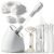 Pjordo Facial Steamer Spa Kit, Nano Ionic Face Steamer for Deep Cleaning Unclogs Pores, Warm Mist Humidifier Steamer for Face Home Sauna SPA, Self Care Gifts for Women