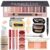 All in One Makeup Kit Full 12 Colors Naked Eyeshadow,2 Color Compact Powder,Liquid Foundation,Lipsticks, Blush,Eyebrow Soap,Winged Eyeliner Stamp,Makeup Gift Set for Women, Teens & Girls(Naked)