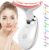 SDKWDH Red Light Therapy for Face and Neck, 7 Color Face Massager Tool for Wrinkles, Double Chin, Vibrating Facial Massager with Thermals for Skin Care, Gifts for Women Men, Glossy White