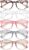 Blue Light Glasses for Woman Men | 99% Blue Light Blocking Glasses for Computer Gaming TV Phone Screen Square Frame | Anti Eyestrain & UV Glare Protection – 5 Pair