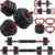Adjustable Dumbbells, 20/30/45/70/90lbs Free Weight Set with Connector,5 in1 Dumbbells Set Used as Barbell,Kettlebells,Push up Stand,Fitness Exercises for Home Gym Suitable Men/Women