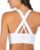 RUNNING GIRL Sports Bras for Women,Padded Strappy Sports Bras Criss-Cross Back Medium Support Sports Bras with Removable Cups