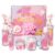Birthday Gift for Women, Bath Sets for Women Gift, Bath and Body Gifts Set, Cherry Bloosom Spa Gift for Self Care, Thank You Relaxing Spa Basket for Mom, Grandma, Girlfriend, Sister, Friends