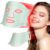 LED Face Mask Light Therapy with Neck, 7-Color Skin Care Mask for Home Use, Red 630±5nm & Near Infrared 830nm, Helps Reduce Wrinkles & Inflammatory Acne（Green）
