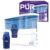 PUR 30-Cup Countertop Water Filter Dispenser, 1 Genuine PUR Filter, 2-in-1 Powerful Filtration, Lasts 2 Months or 40 Gallons, Dishwasher Safe, White/Blue (DS1800Z)