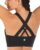 RUNNING GIRL Sports Bras for Women,Padded Strappy Sports Bras Criss-Cross Back Medium Support Sports Bras with Removable Cups