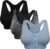 Women’s Zip Front Sports Bra Wireless Post-Surgery Bra Active Yoga Sports Bras