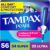 Tampax Pearl Tampons for Women Multipack, with LeakGuard Braid, Super/Ultra Absorbency, Unscented, 56 Count