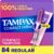 Tampax Pocket Radiant Compact Plastic Tampons, with LeakGuard Braid, Regular Absorbency, Unscented, Pack of 3 (28 count each pack)
