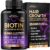 Biotin | Collagen | Hyaluronic Acid | Keratin – Hair Growth & Strength Support Vitamins – Skin & Nails Supplement – Clinically Tested for Men & Women – 25000mcg Vitamins B1, B2, B3, B6 & B7 – 60 Caps