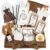 Coconut Vanilla Spa Gift Set, Complete Spa Bath Gift Basket for Women & Men