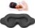 Sleep Eye Mask for Men Women, Sleeping Mask for Side Sleeper, Travel Blackout Night Blindfold Eye Shade Cover with Adjustable Strap (Black)