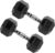 Signature Fitness Rubber Coated Hex Dumbbells Hand Weights for Exercises and Fitness Home Gym, 5-50 lbs, Pairs
