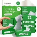 FOMIN Feminine Wipes for Women – 9 Pack (72 Wipes) – pH Balanced Aloe Vera Intimate Cleansing Wipes – Wipes for Sensitive Skin – Individual Packets -Travel Essentials & Gifts for Women & Teen Girls