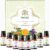 MO’JIZA Pure Aromatherapy Essential Oils Gift Set, 8 Oils-Lavender, Tea Tree, Peppermint, Frankincense, Rosemary, Sweet Orange, Lemongrass, Eucalyptus, 10ml Each Certified Kosher, Vegan & Cruelty Free