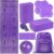 Foldable Yoga Mat and Blocks Set for Women with 2 Pack Yoga Blocks and Strap,Thin Non Slip Pilates Mat with Bag, Home Workout Equipment Essentials Starter Kit for Beginners Full Body Toning
