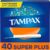Tampax Cardboard Tampons for Women Super Plus Absorbency, Anti-Slip Grip, LeakGuard Skirt, Unscented, 40 Count