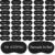 Eurzom 40 Pcs Funny Sleep Eye Mask Soft Night Mask Bulk for Sleeping Blackout Blindfolds with Adjustable Strap for Women Men Kids Nap Meditation Party Travel Gifts Favors(Black)